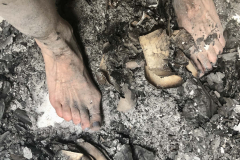 Ash, feet and paper. Toronto 2019
