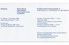 Stillehalten 1998 exhibition invitation (back)
