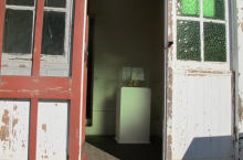 The Building for the installation of He Dreamed Overtime (photo credit Beth Kapusta)