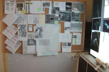 Stanley's pin board (photo credit Beth Kapusta)