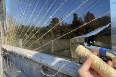 DYI Bird Safe Window - Burlap String Application